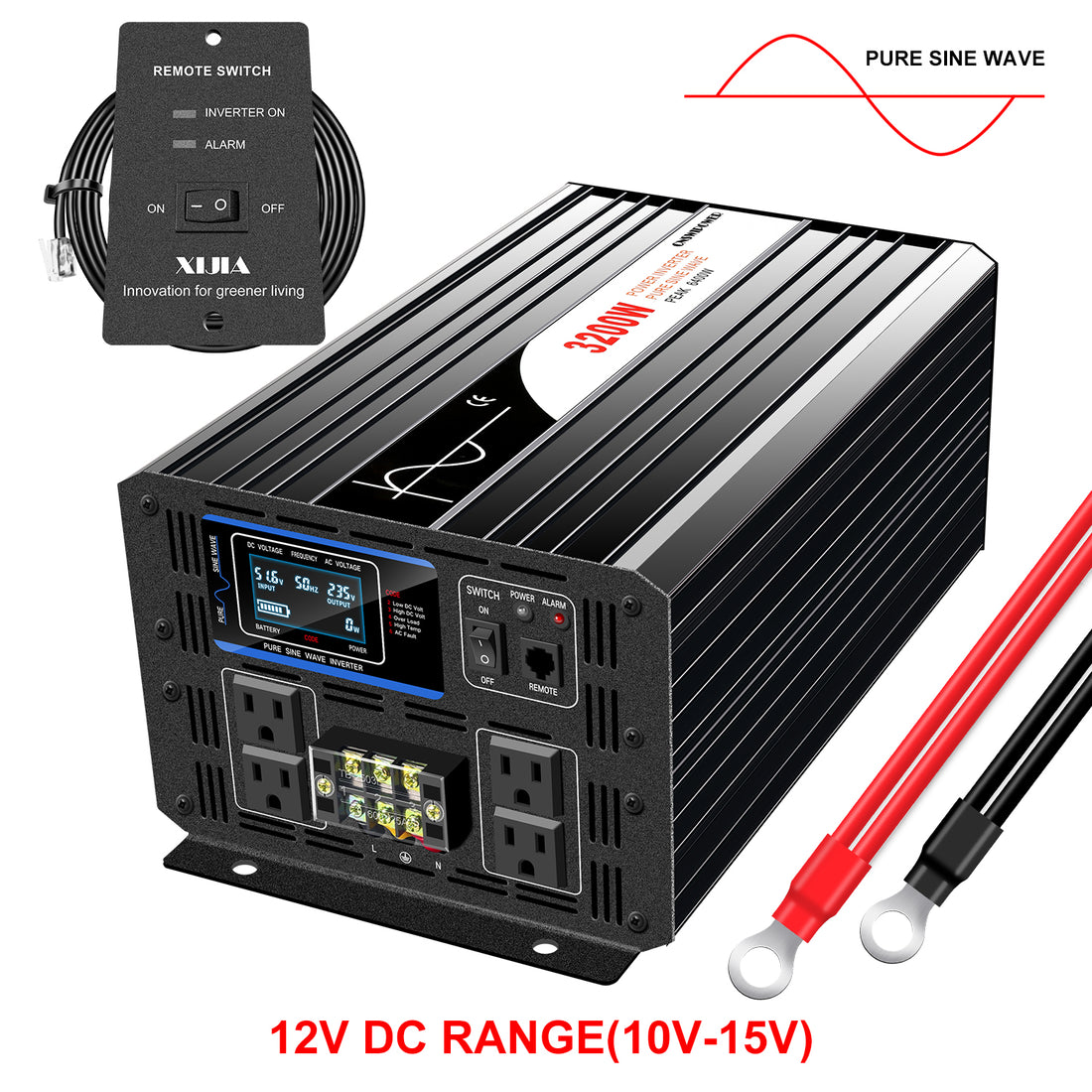 SWIPOWER Pure Sine Wave Inverter 24V DC to AC 120V 3000W 3200Watt for home use